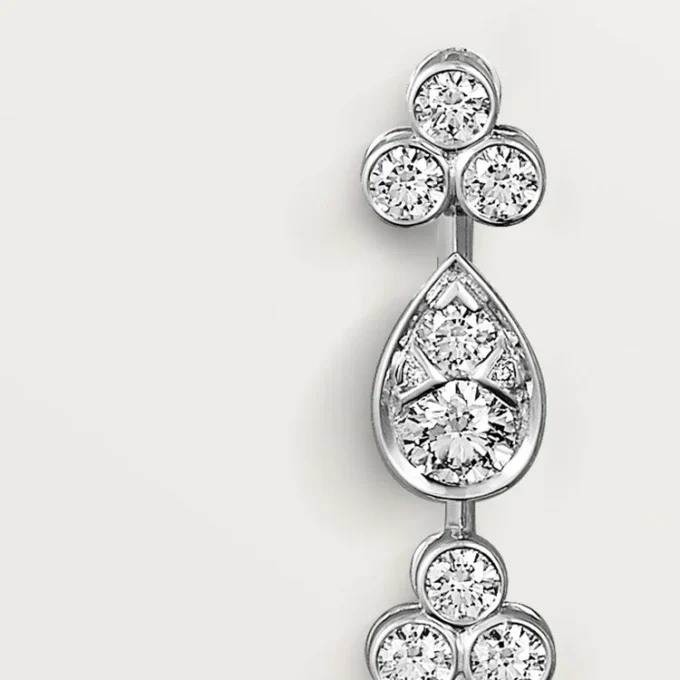 Orecchini Pluie De Cartier – Oro bianco, diamanti – Cartier