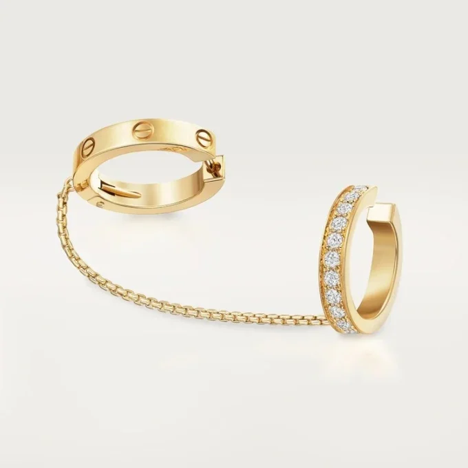 Orecchini singoli Love, Multiwear, semi-pavé