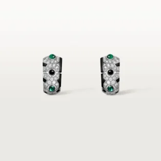 Orecchini [Sur]Naturel – Oro bianco, smeraldi, onice, diamanti – Cartier