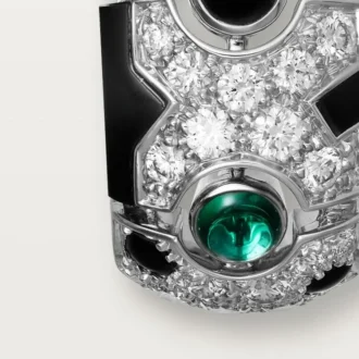 Orecchini [Sur]Naturel – Oro bianco, smeraldi, onice, diamanti – Cartier
