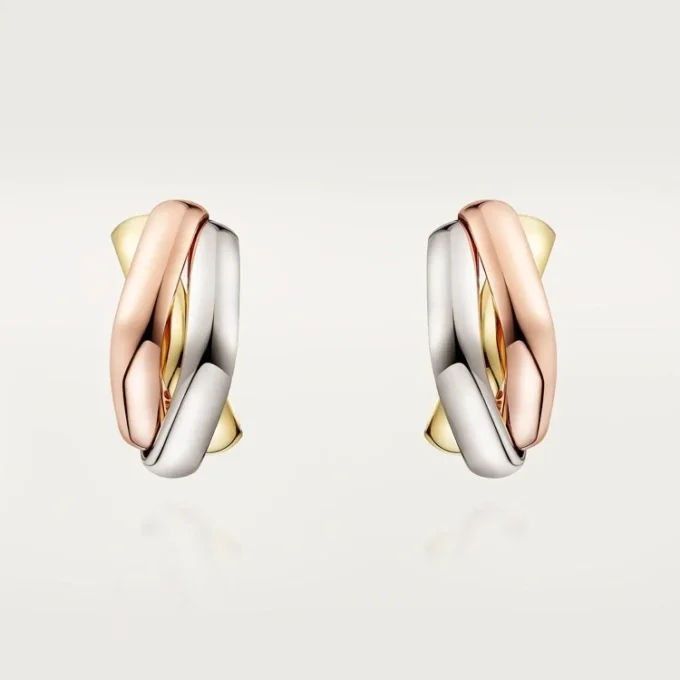 Orecchini Trinity, a forma di cuscino