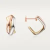 Orecchini Trinity, a forma di cuscino
