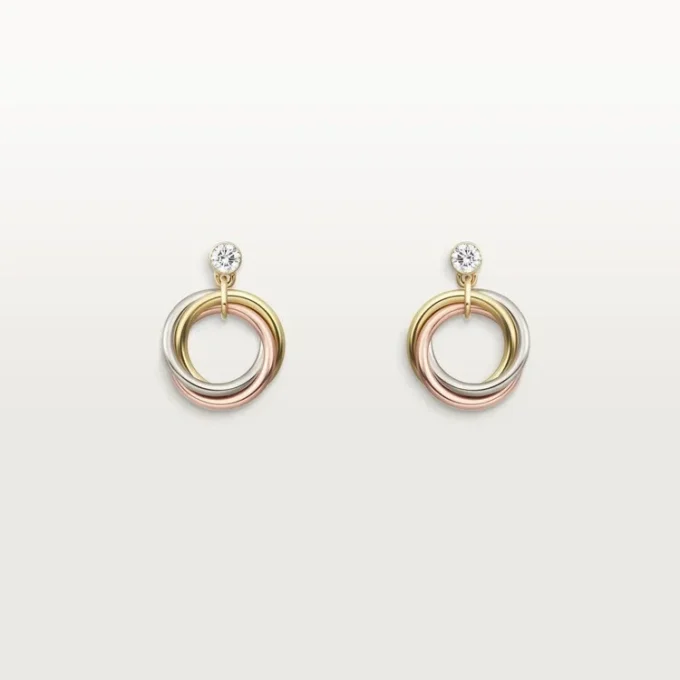 Orecchini Trinity, diamanti taglio brillante