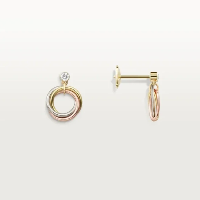 Orecchini Trinity, diamanti taglio brillante