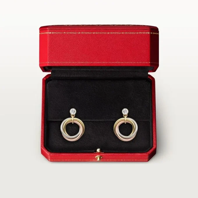 Orecchini Trinity, diamanti taglio brillante