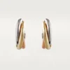 Orecchini Trinity – Oro bianco, oro giallo, oro rosa – Cartier