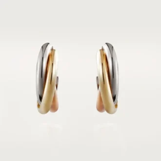 Orecchini Trinity – Oro bianco, oro giallo, oro rosa – Cartier