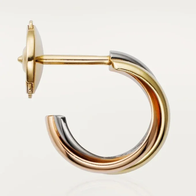 Orecchini Trinity – Oro bianco, oro giallo, oro rosa – Cartier