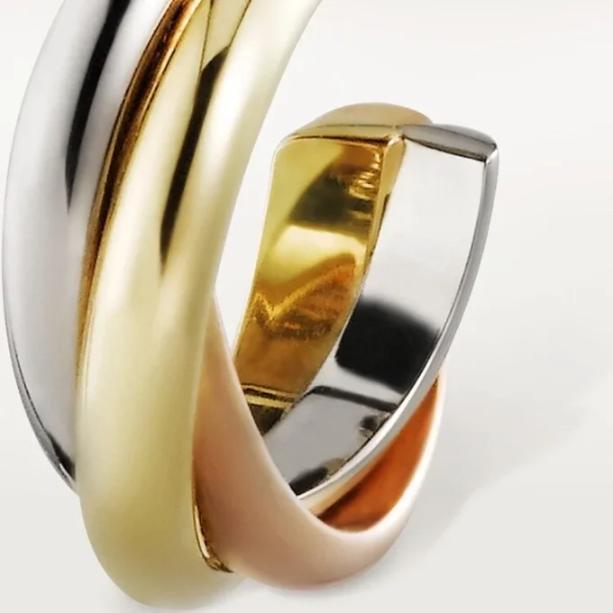 Orecchini Trinity – Oro bianco, oro giallo, oro rosa – Cartier