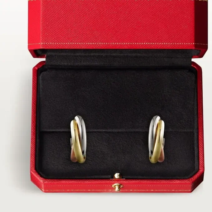Orecchini Trinity – Oro bianco, oro giallo, oro rosa – Cartier