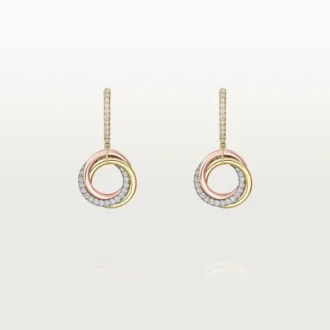Orecchini Trinity, semi-pavé