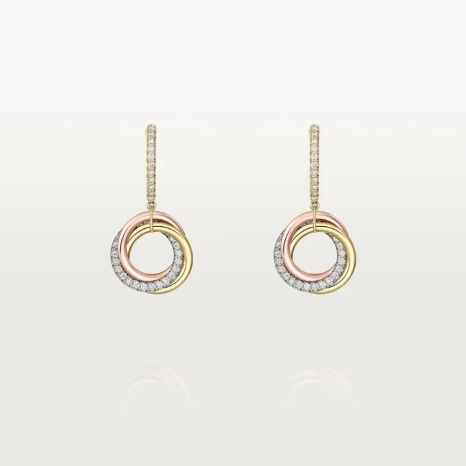 Orecchini Trinity, semi-pavé