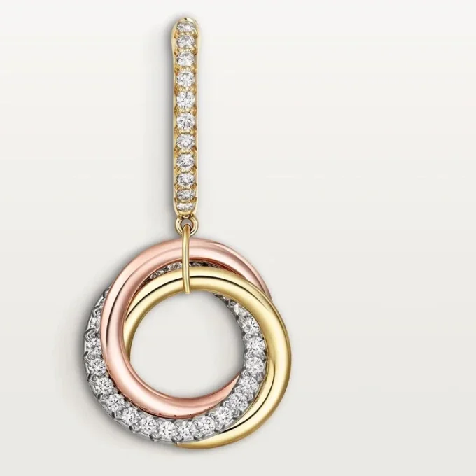 Orecchini Trinity, semi-pavé