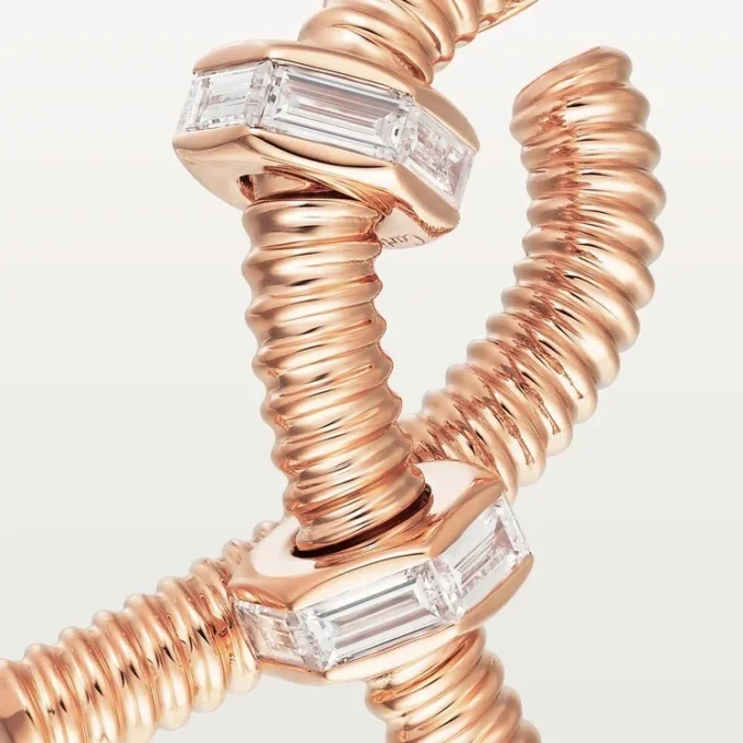Orecchino destro Ecrou De Cartier – Oro rosa, diamanti – Cartier