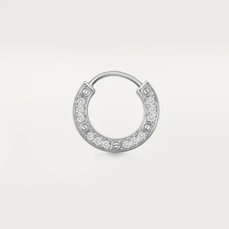 Orecchino singolo Love – Oro bianco, diamanti – Cartier