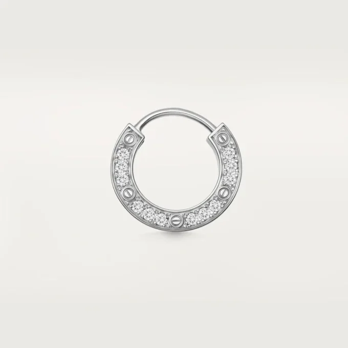 Orecchino singolo Love – Oro bianco, diamanti – Cartier