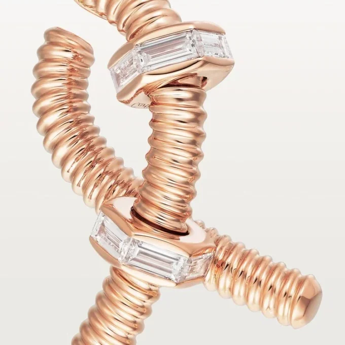 Orecchino sinistro Ecrou De Cartier – Oro rosa, diamanti – Cartier