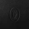 Pochette quadrata, Must de Cartier – Pelle di vitello nera, finitura in palladio – Cartier