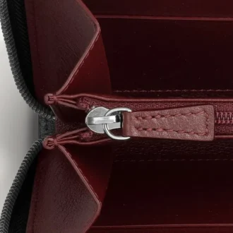 Portafoglio internazionale con cerniera, Must De Cartier – Pelle di vitello nera, finitura palladio – Cartier