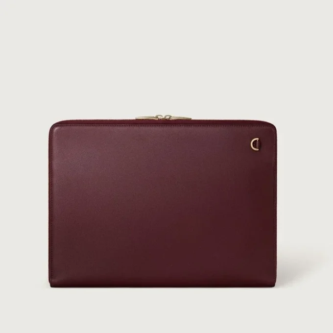 Portafoglio, Must De Cartier – Pelle di vitello bordeaux, finitura dorata – Cartier