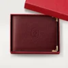 Portamonete/Banconote/Pelle di vitello bordeaux, finitura dorata – Cartier