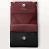 Portamonete quadrato, Must De Cartier – Pelle di vitello nera, finitura in acciaio inossidabile – Cartier