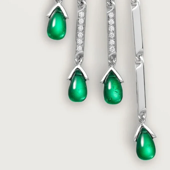 Spilla Panthere De Cartier – Oro bianco, smeraldi, onice, diamanti – Cartier